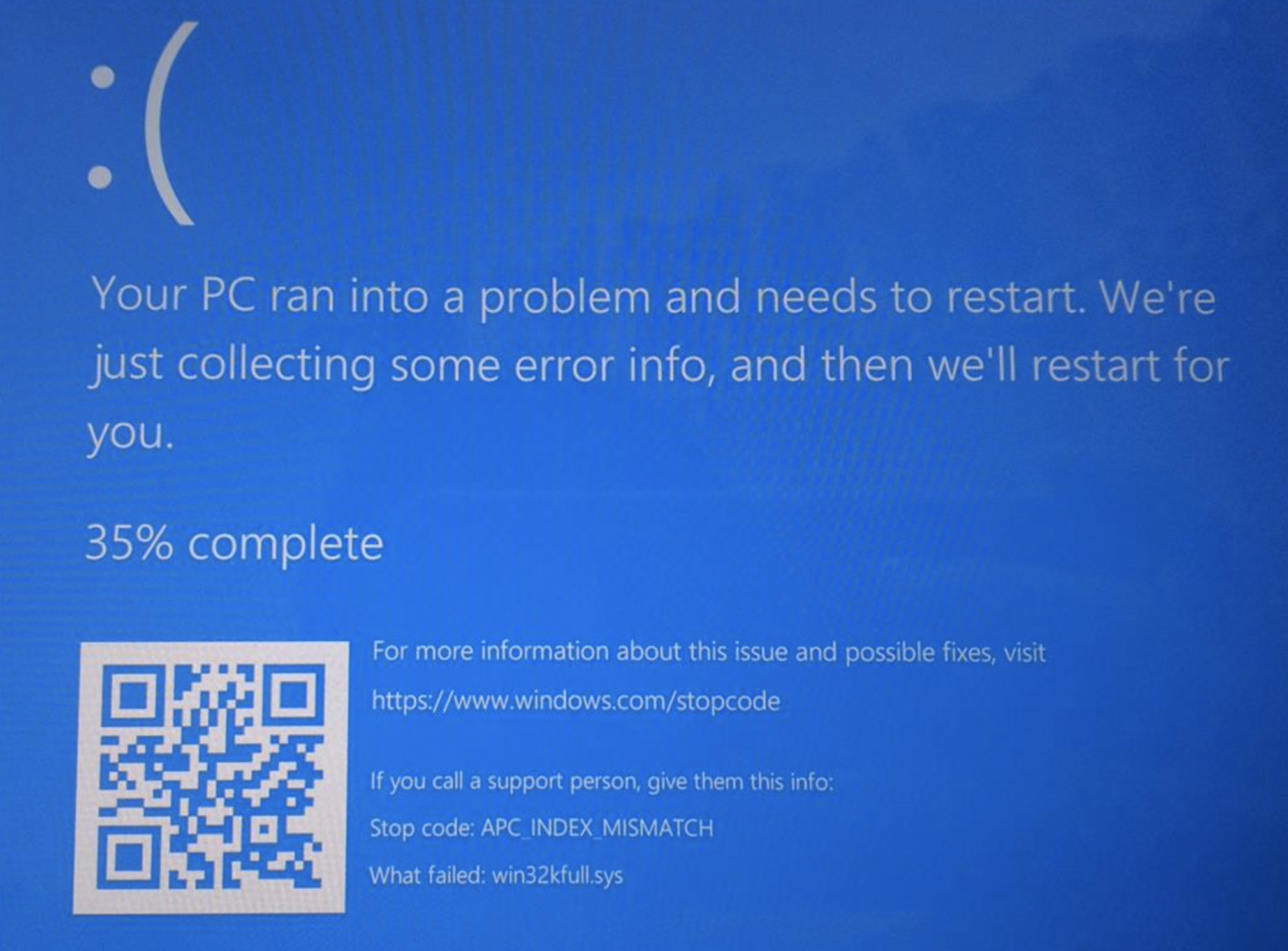Windows 10 Crashing With Blue Screen When Trying To Print Advanced Office Technology